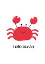 Postcard depicting a sea creature - crab